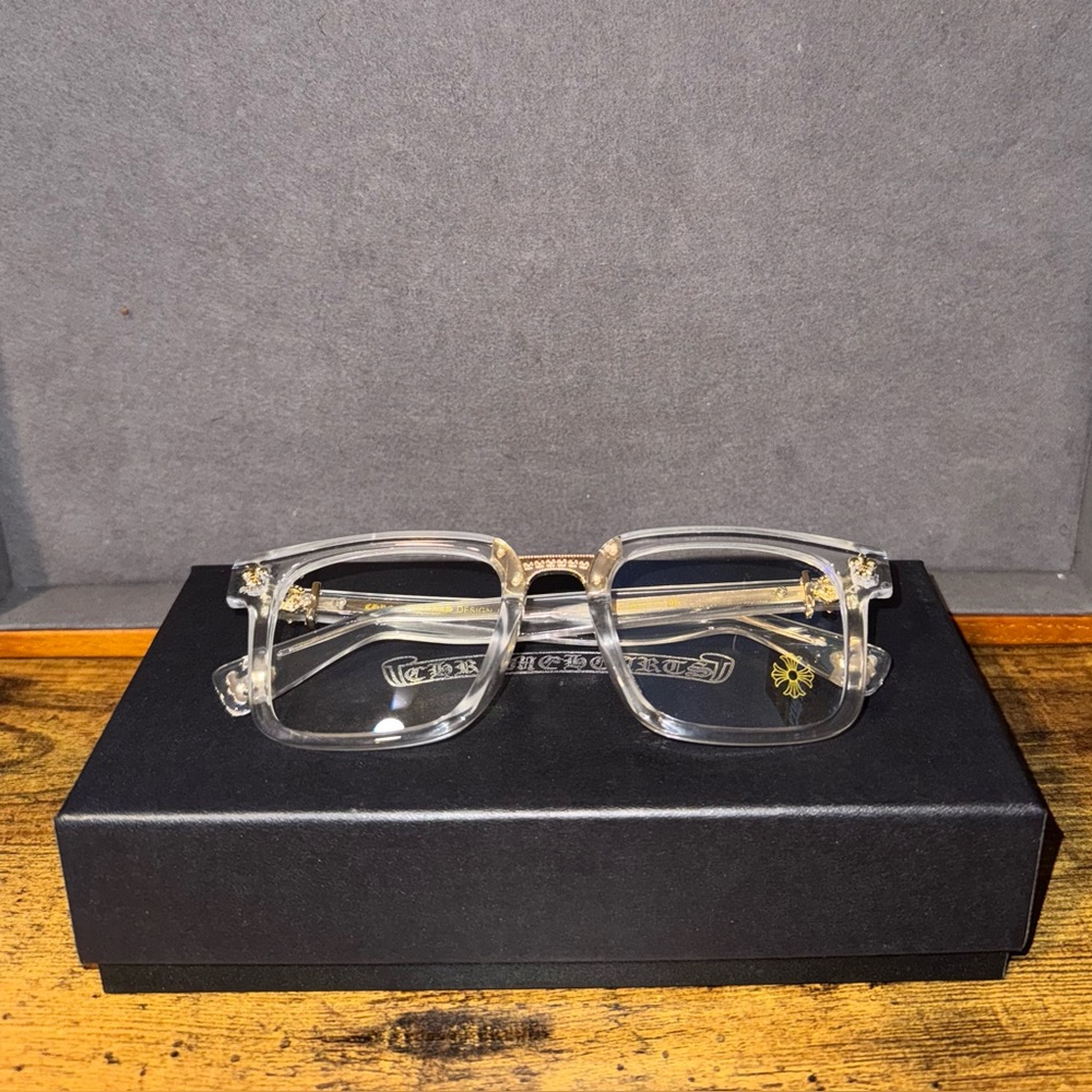 Chrome Hearts Clear Square Frame Optical Glasses